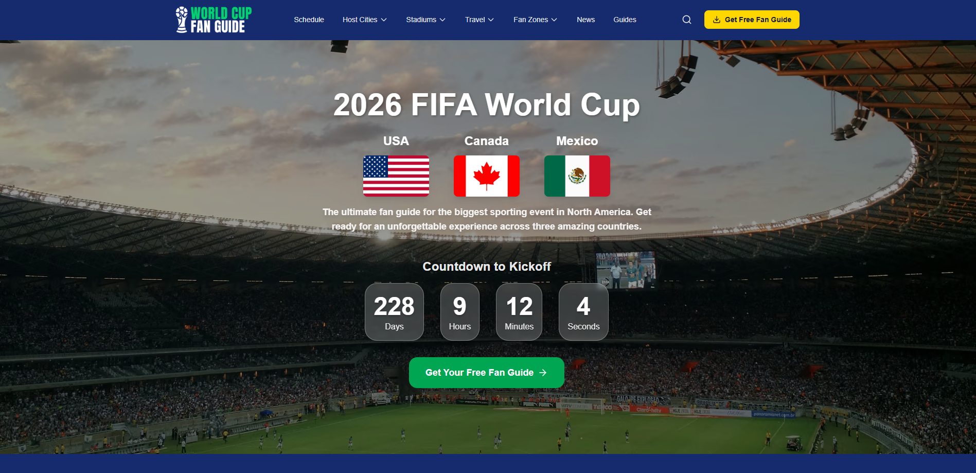 World Cup Fan Guide Website